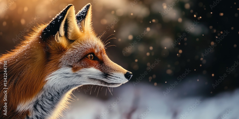 Fototapeta premium Red Fox in Snowfall