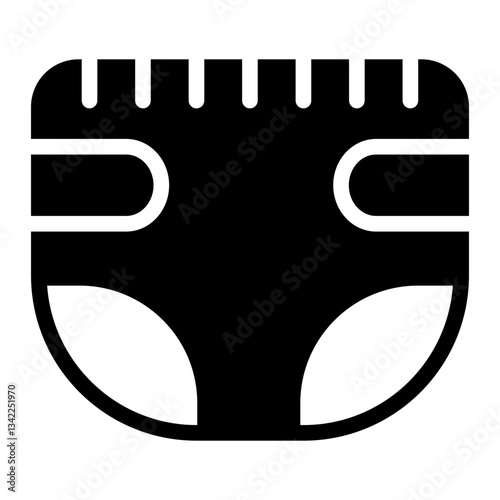 Diaper glyph icon representing baby hygiene and comfort