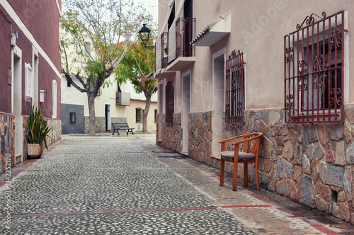 One of streets of an old Spanish town