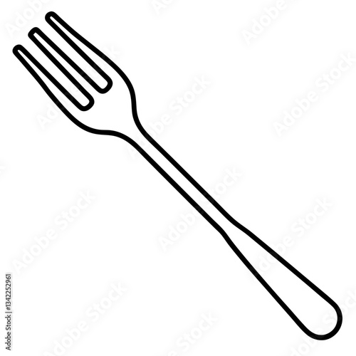 Fork on a White Background