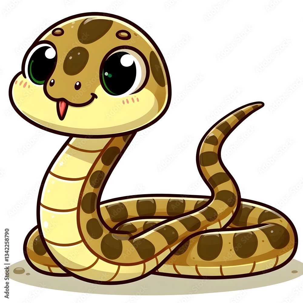 Fototapeta premium vector illustration of a cartoon snake