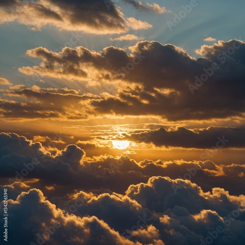 sunset in the clouds