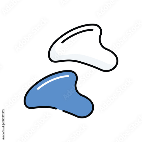 Gua Sha Tool vector icon stock illustration