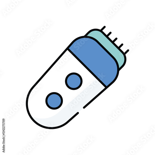 Beard Trimmer vector icon stock illustration