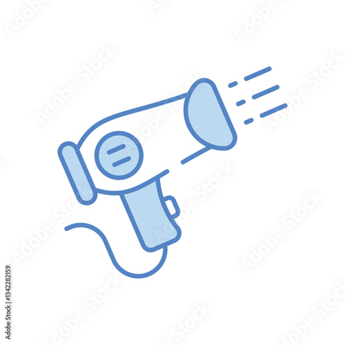 Hair Dryer vector icon stock illustration