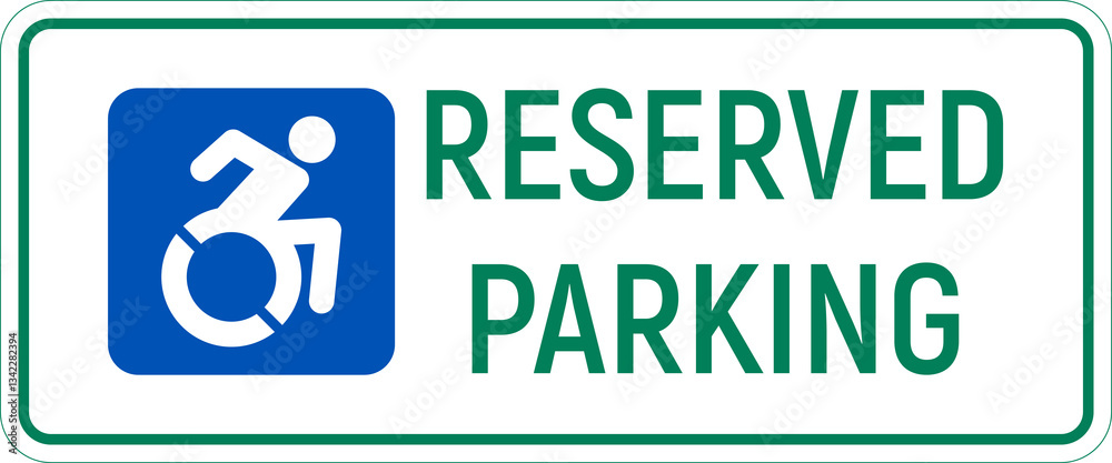 Handicapped reserved parking signs. Wheelchair ramp access sign symbol Handicapped reserved parking signs. Wheelchair ramp access sign symbol