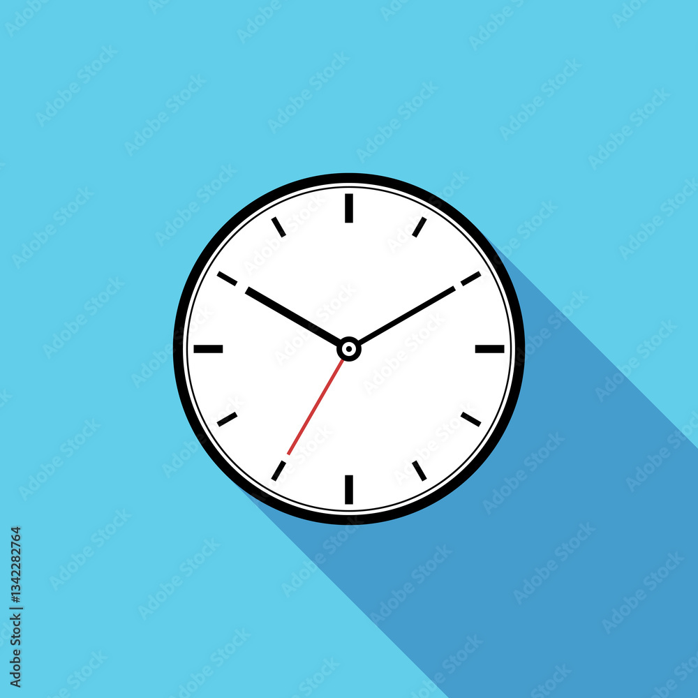 clock illustration, black and white, with seconds hand. clock illustration, black and white, with seconds hand.