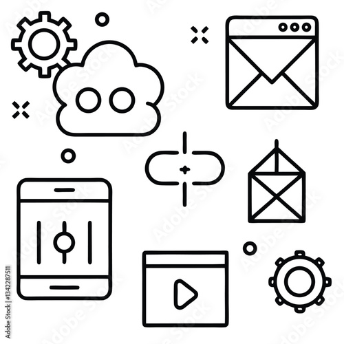 Vibrant social media icons depict diverse network platforms