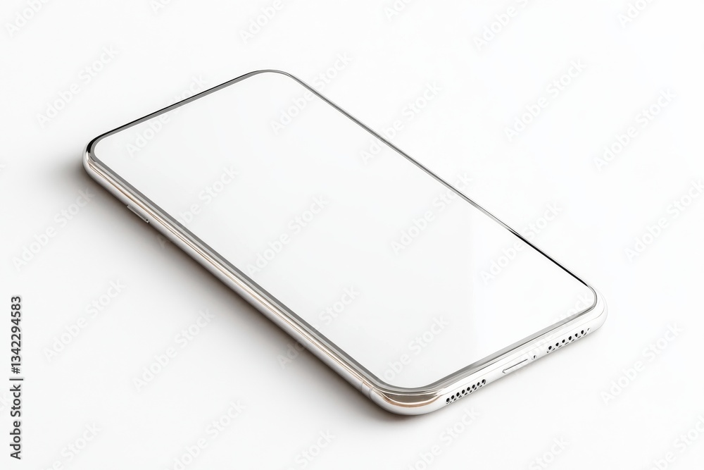 Modern mock-up design featuring floating smartphone with blank screen Modern mock-up design featuring floating smartphone with blank screen