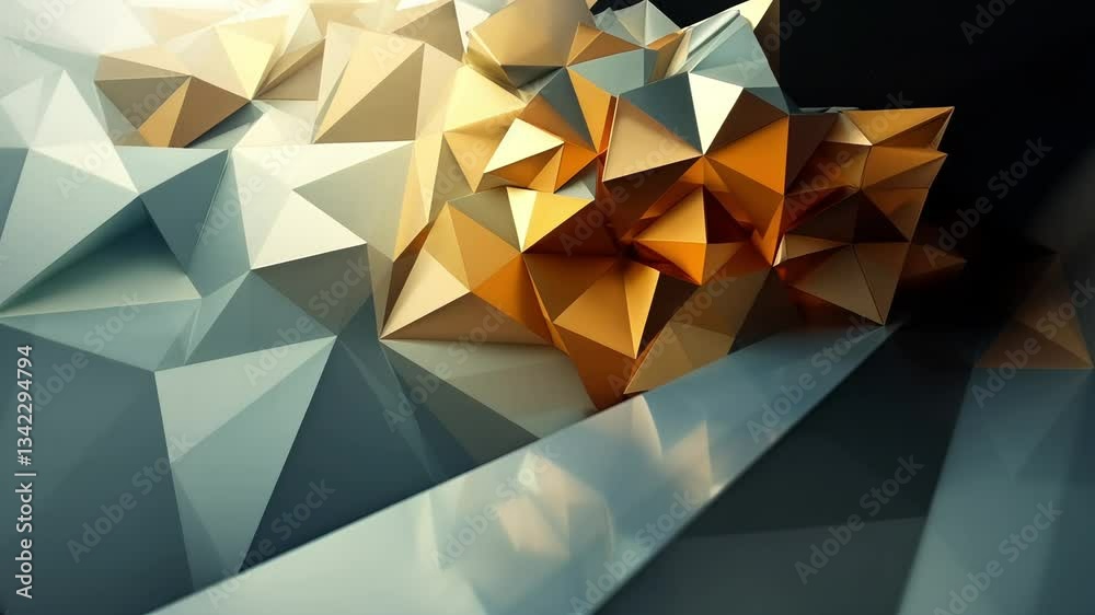 A cascade of triangles continuously collapsing and rebuilding.