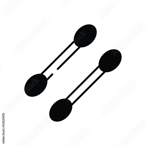 Cotton Swabs vector icon stock illustration
