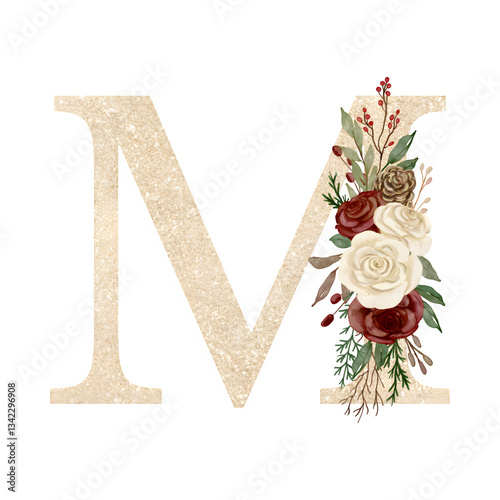 Elegant Floral Letter 