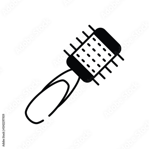 Hot Air Brush vector icon stock illustration