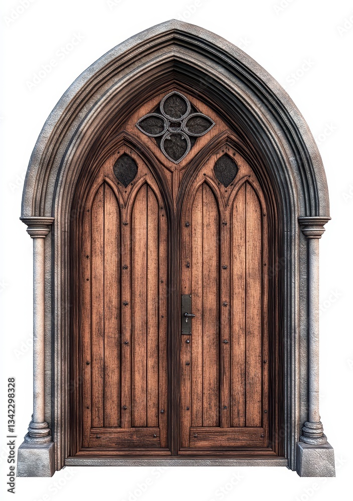 Naklejka premium old wooden door