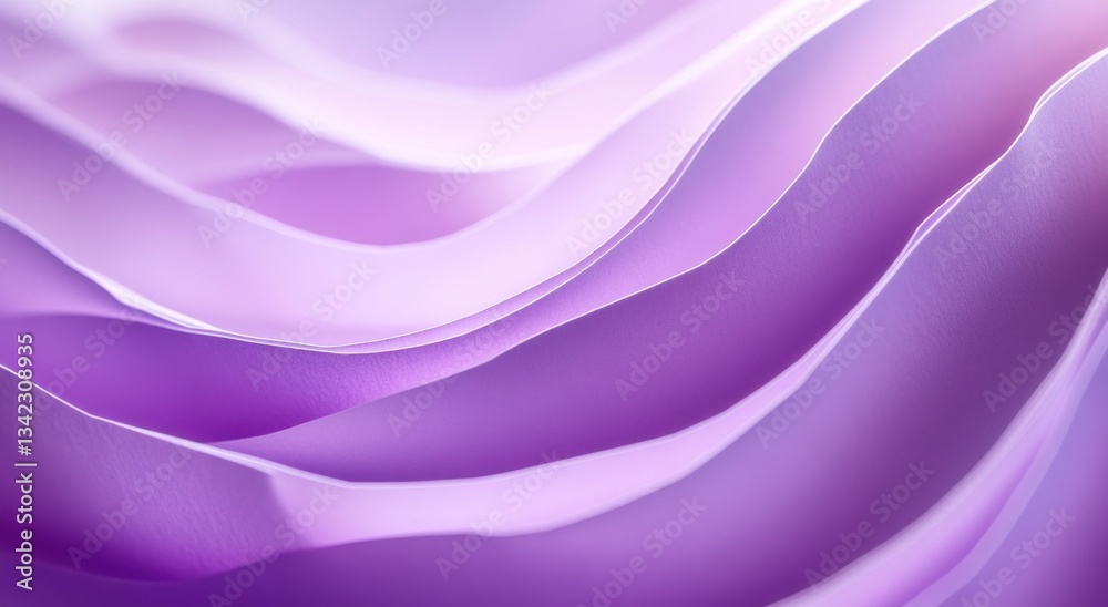 Obraz premium Abstract purple and white layered folds