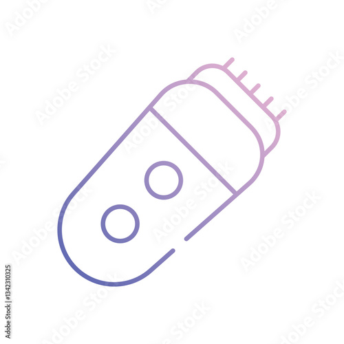 Beard Trimmer vector icon stock illustration