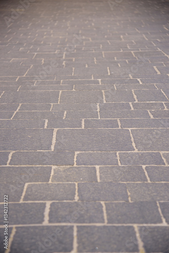 paving stones on the city road