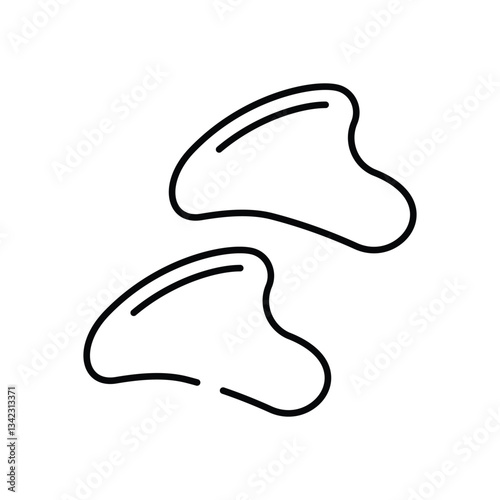 Gua Sha Tool vector icon stock illustration