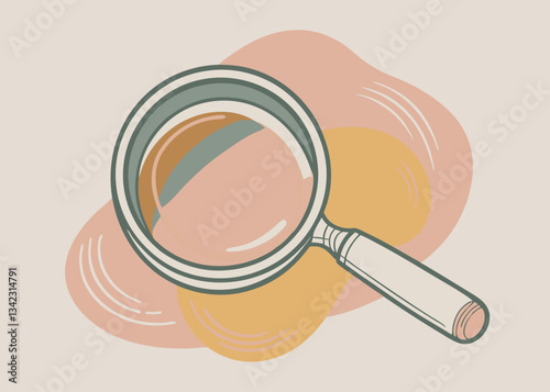 Magnifying Glass Illustration. Search. Zoom. and Discover