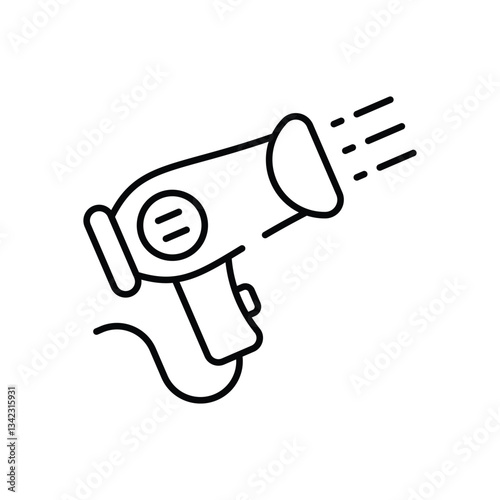 Hair Dryer vector icon stock illustration