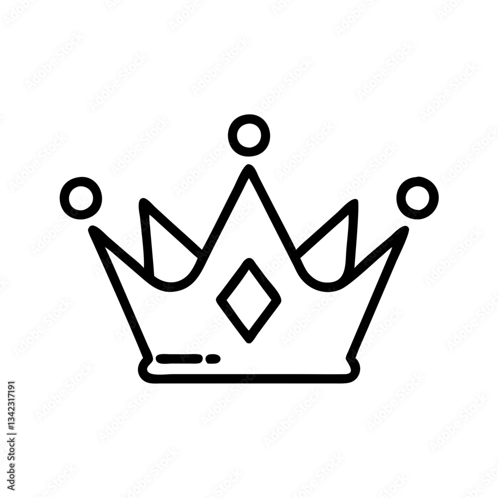 a simple crown illustration in a minimalist style, with clean lines and a regal aesthetic. This graphic is perfect for projects a simple crown illustration in a minimalist style, with clean lines and a regal aesthetic. This graphic is perfect for projects