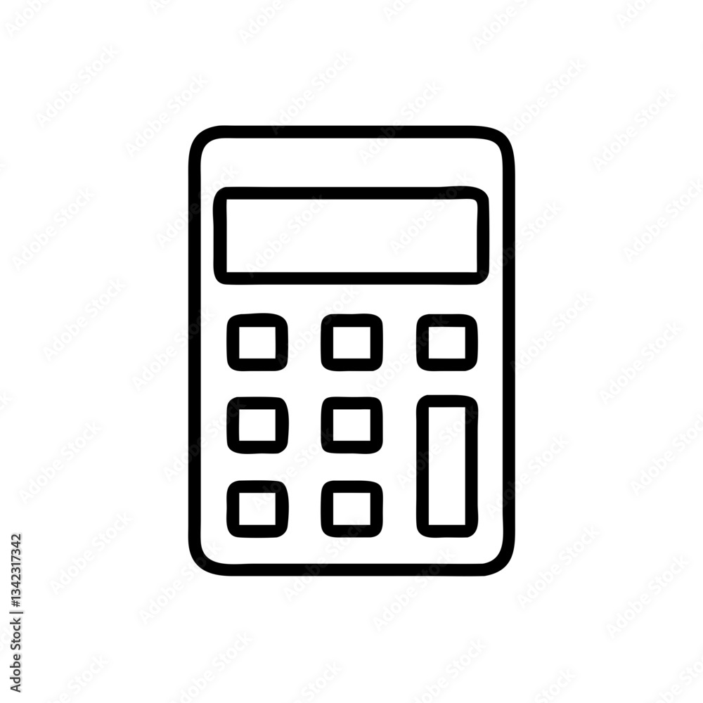 a calculator in a minimalist style, perfect for representing concepts related to finance and calculations, vector illustration a calculator in a minimalist style, perfect for representing concepts related to finance and calculations, vector illustration
