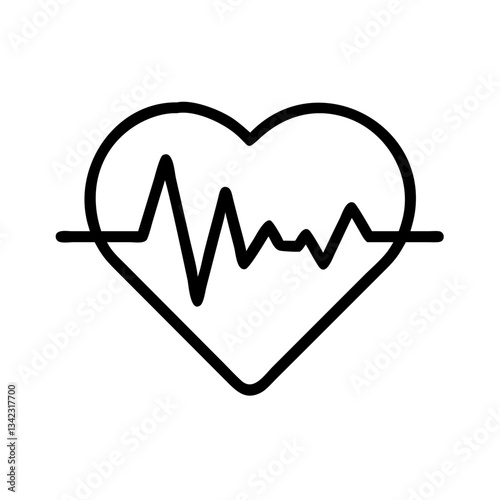 a heart symbol with a heartbeat line, representing health and vitality. This graphic is perfect for medical and wellness related projects