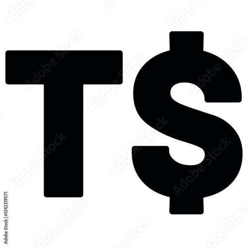 Trump dollar currency symbol unofficial vector illustration