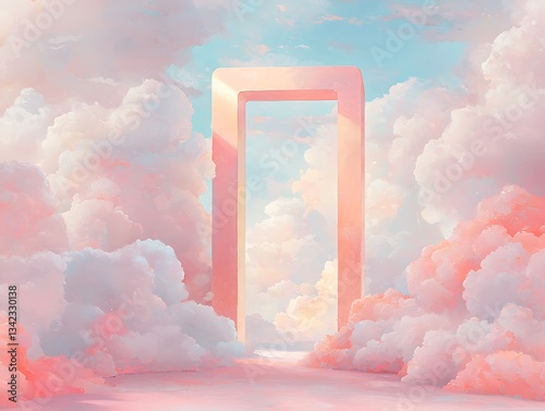 Celestial Gateway: Dreamy Cloudscape.