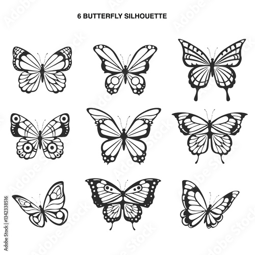 Wallpaper Mural butterfly silhouette symbol icons vector design Torontodigital.ca
