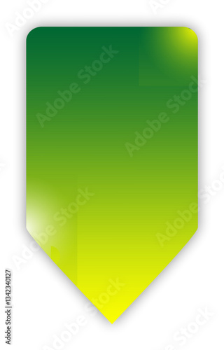 Abstract Ribbon Green Gradient Element