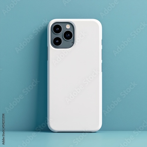 a blank phone case mockup set against a modern background