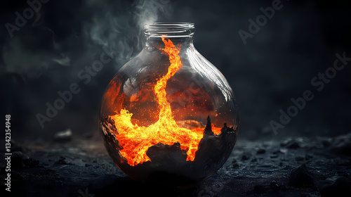 earth splitting apart glass