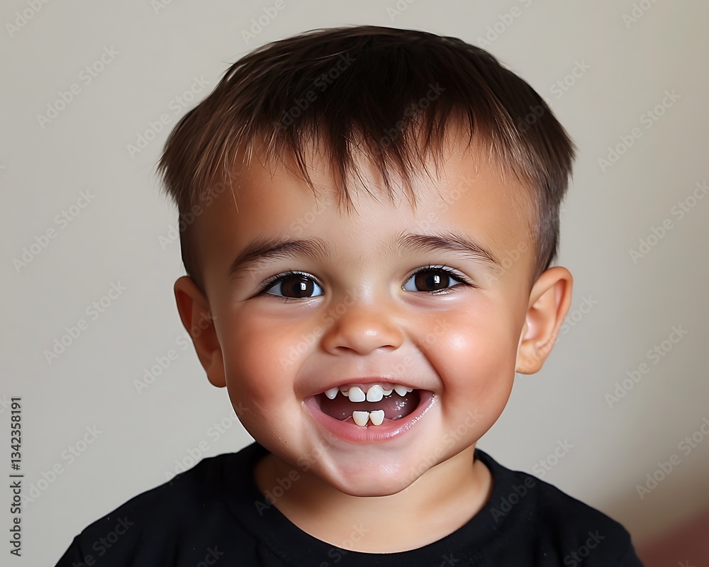 Joyful Toddler's Happy Face. Joyful Toddler's Happy Face.