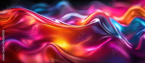 Vibrant liquid flows, dark background, digital art, website design