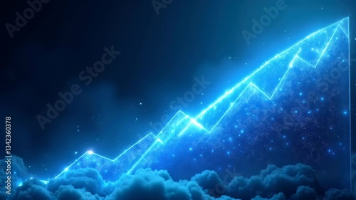 blue energy bull run graphic chart
