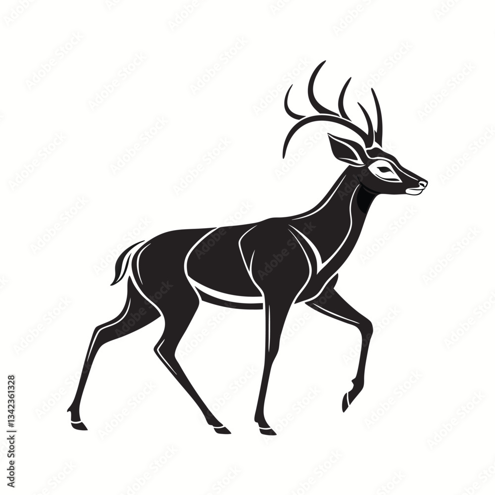 Fototapeta premium vector silhouette of a deer
