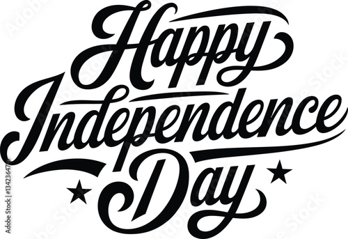 Happy Independence Day Vector Typography Design