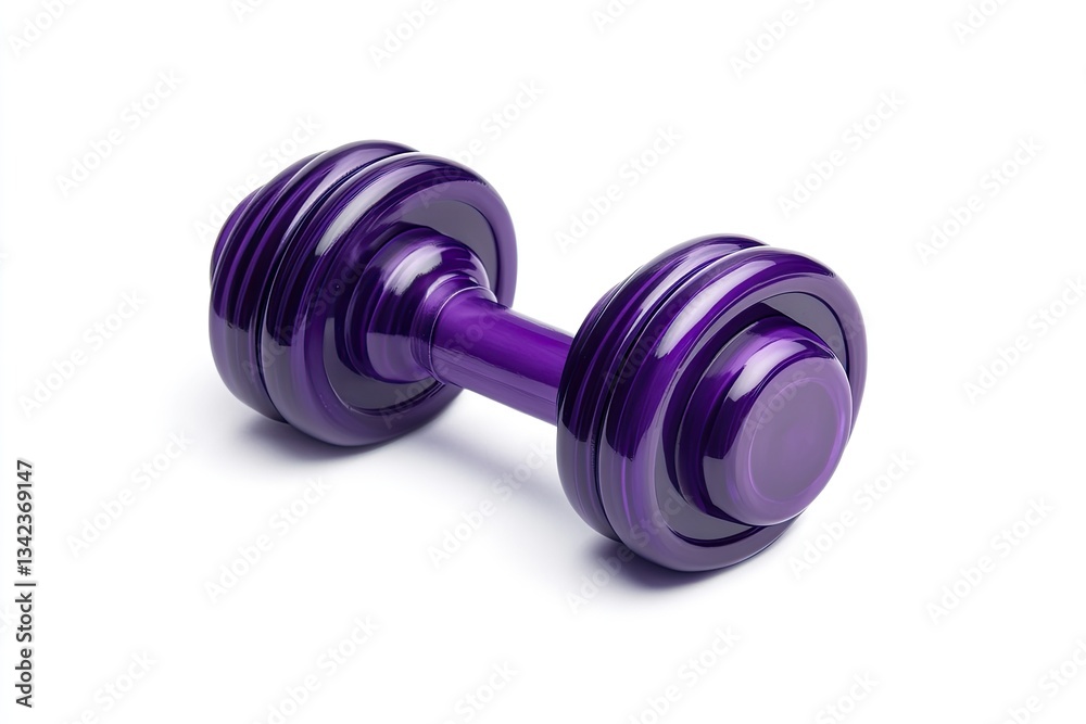 Purple dumbbell isolated on white background. Purple dumbbell isolated on white background.
