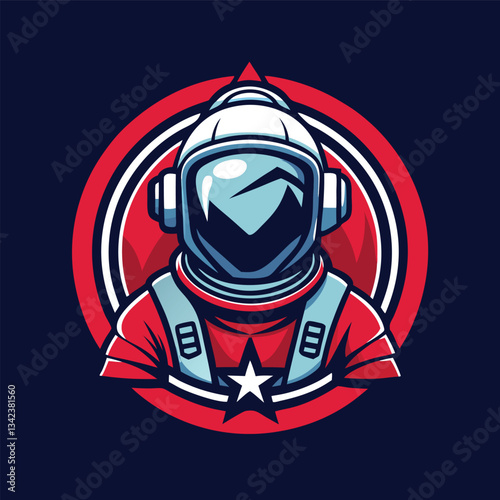 Solid Color Illustration of an Astronaut in Space