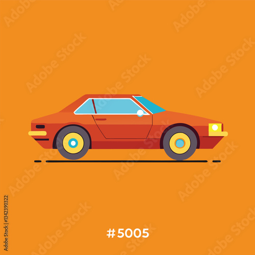 Solid Color Background with Black Car Logo Illustration for Automobile Industry