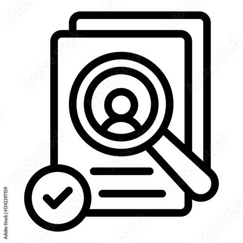 Job hiring outline icon for recruitment and employment opportunities