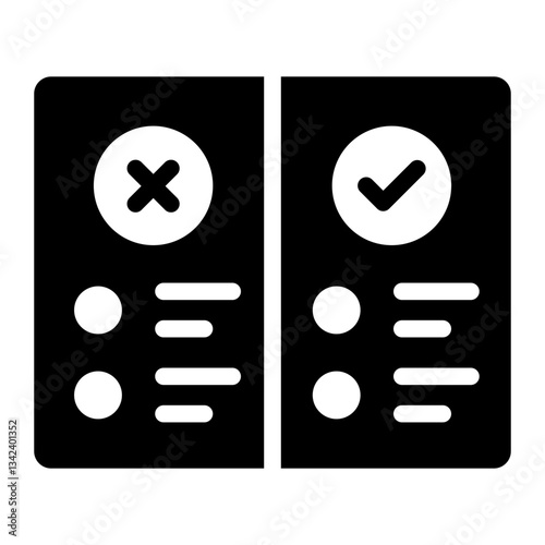 Rules glyph icon for workplace policies and guidelines