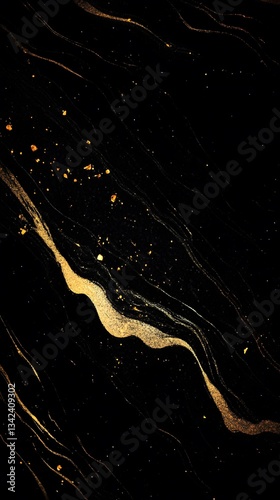 Abstract Black Gold Marble Texture Background Elegant Luxury Design