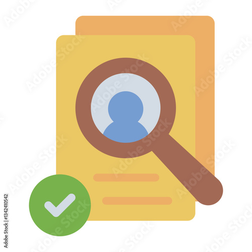 Job hiring flat icon for recruitment and employment opportunities