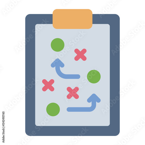 Strategy flat icon for business planning and decision making