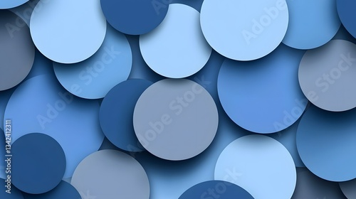 Abstract Blue Circle Pattern Background Design