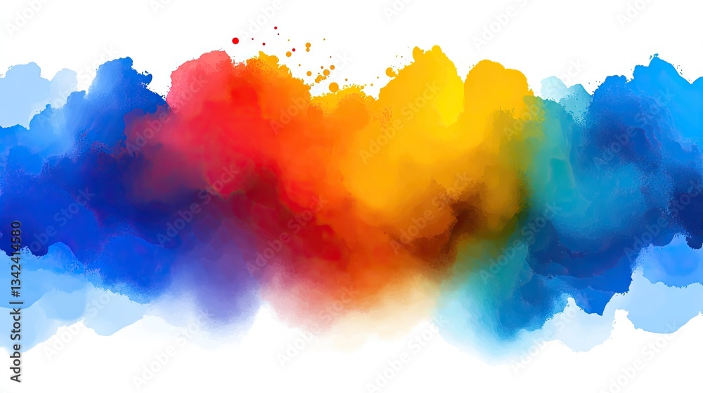 Fototapeta premium Abstract Watercolor Blots