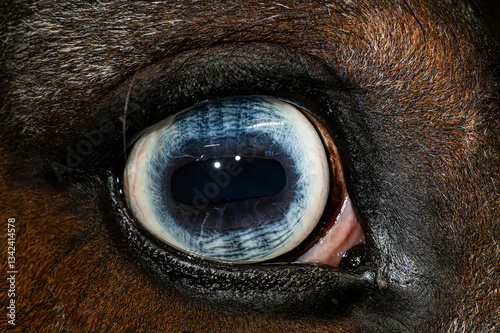Wallpaper Mural Close up of a blue horse eye Torontodigital.ca
