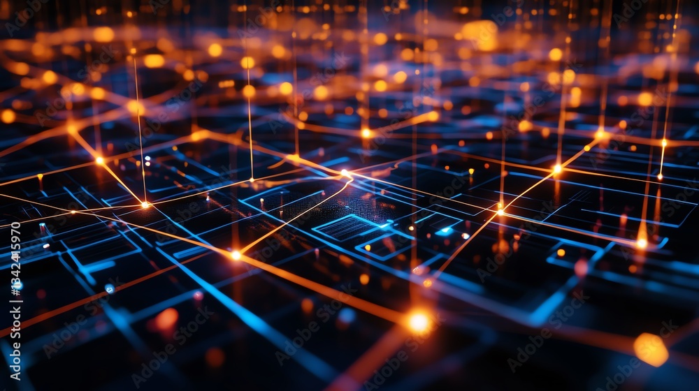 WEB3 concept visualizing decentralized information and blockchain technology